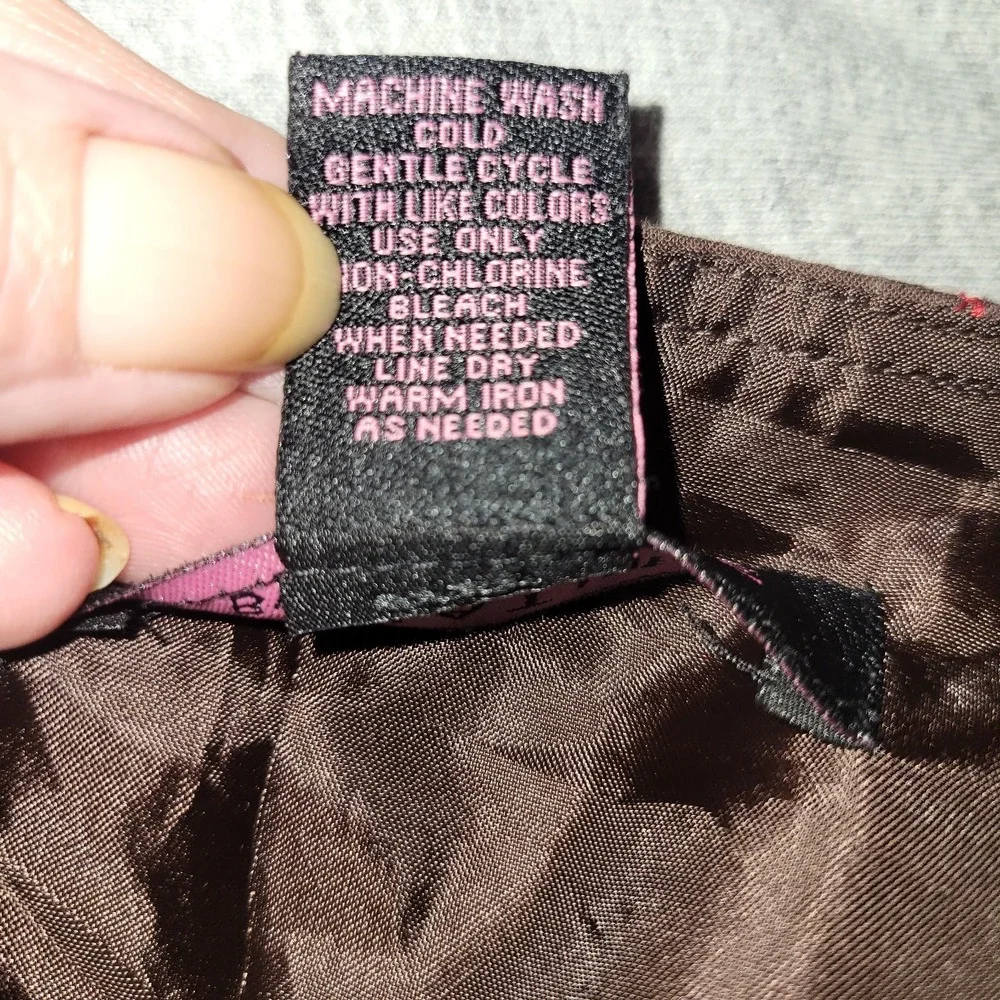 Signature by Robbie Bee Skirt 20W Brown Red Embroidered A Line Midi Plus Size...